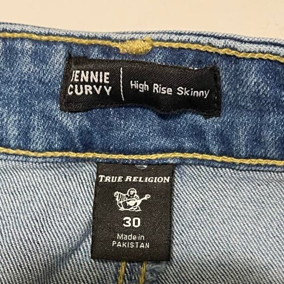 True Religion Women Jennie Curvy World Tour Distressed‎ Skinny Jeans High New - Picture 13 of 16